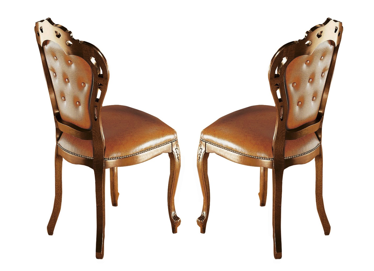 Esszimmer-Stühle und Sessel mit Lederbezug