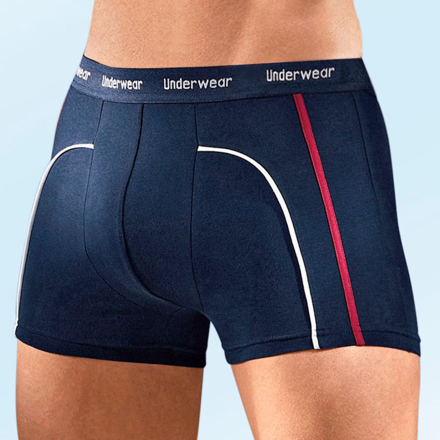 Dreierpack Pants aus Feinjersey, marine