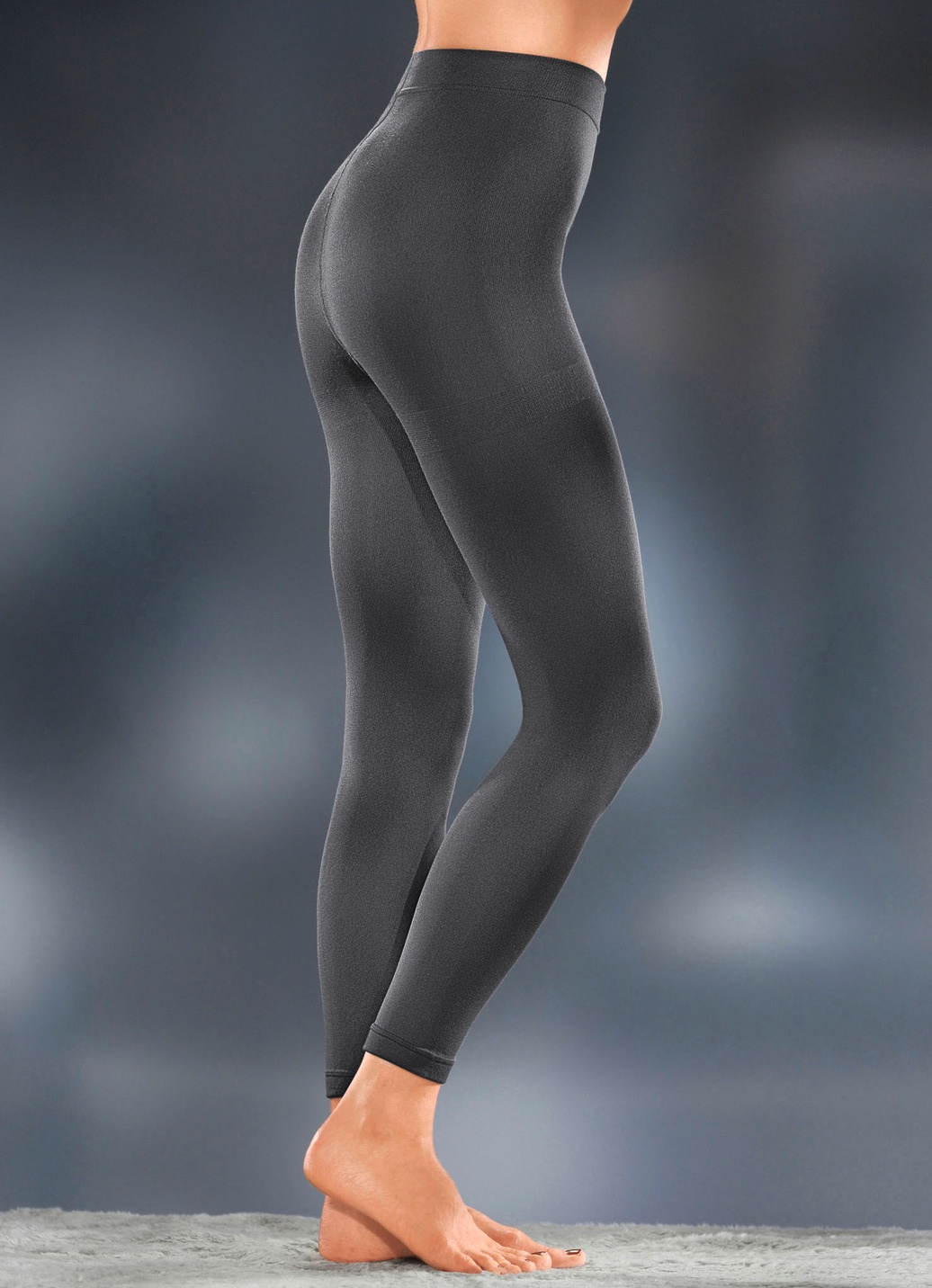 Zweierpack Thermo-Leggings innen weich angraut