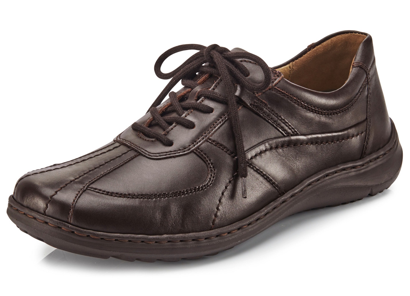 Waldläufer, bequeme Herren-Schnürschuhe, Weite H, mit herausnehmbarem Fußbett
