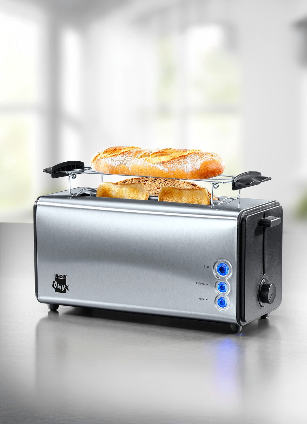 Unold Doppel-Langschlitz-Toaster für bis zu 4 Toasts gleichzeitig