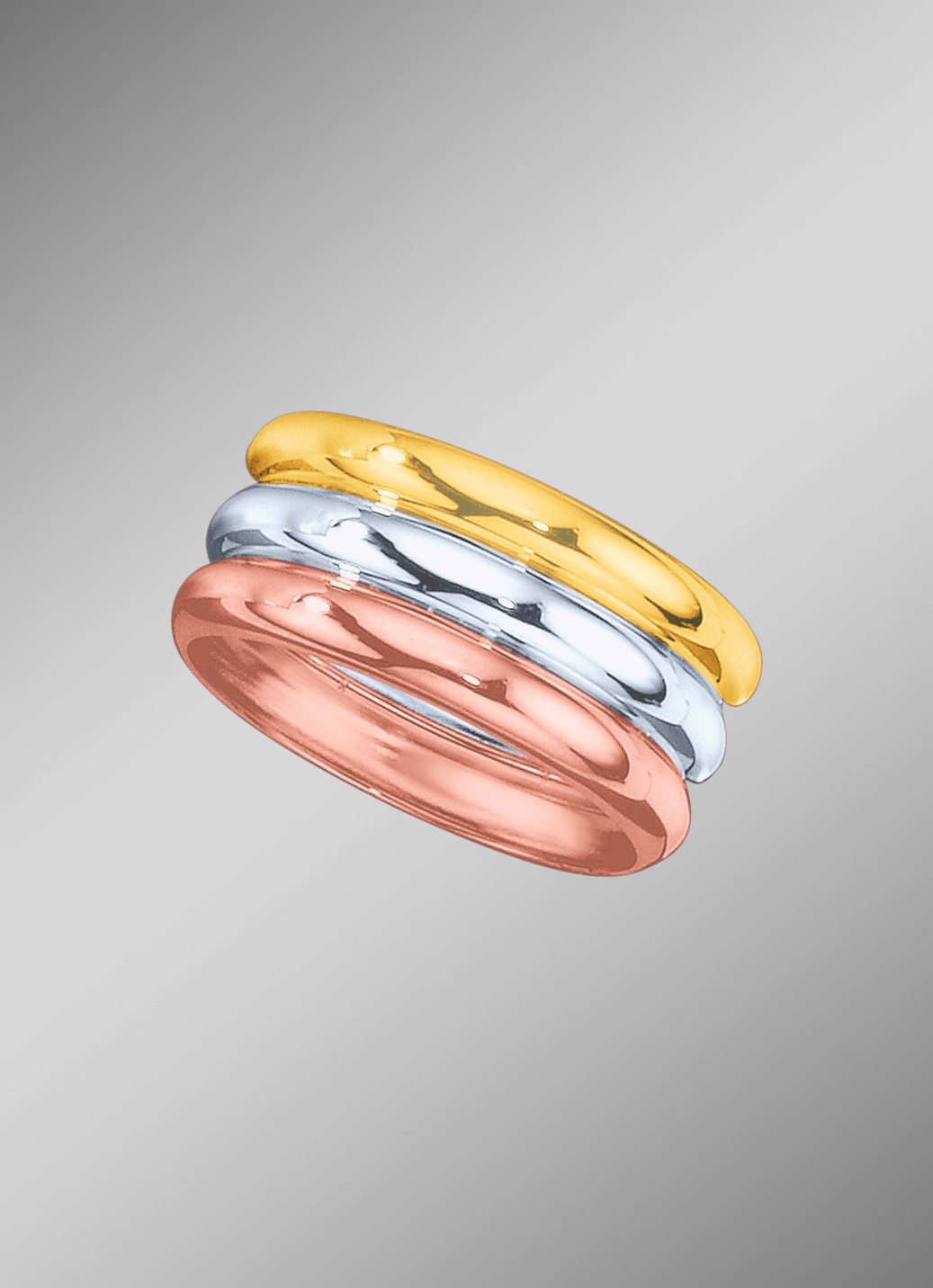 Schicker Damenring in Tricolor