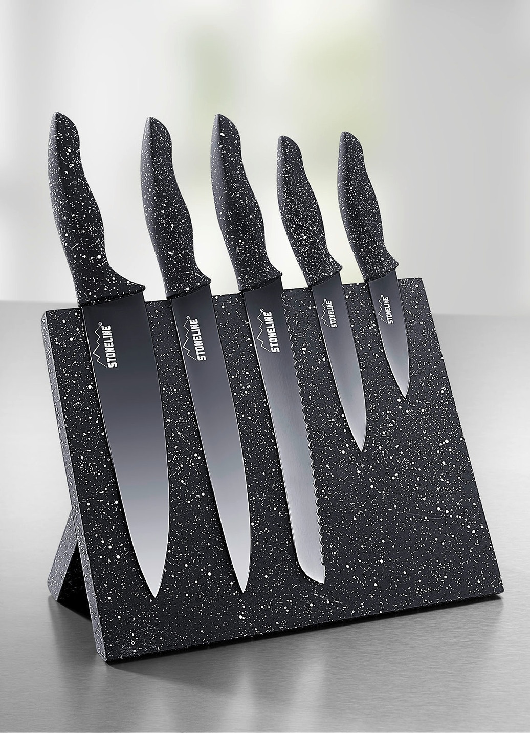 Stoneline® Messerblock, 6-teilig, mit Magnetfeld