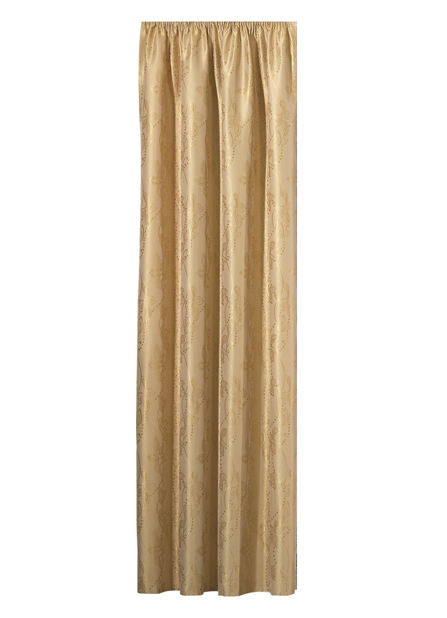 Übergardine mit Blatt-Musterung