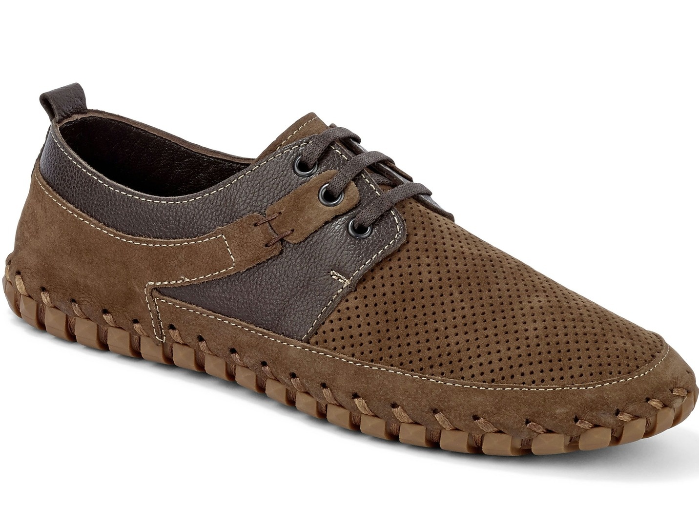 Gemini, luftige Herren-Schnürschuhe, aus Leder
