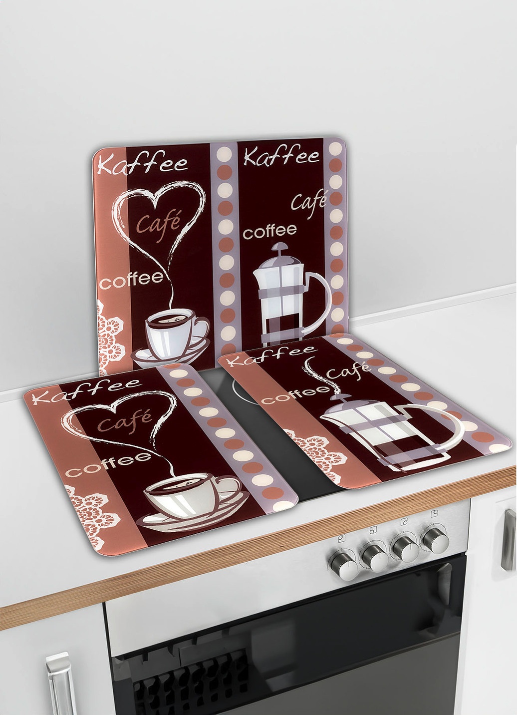 WENKO Wandblende / Herdabdeckplatten, Kaffee