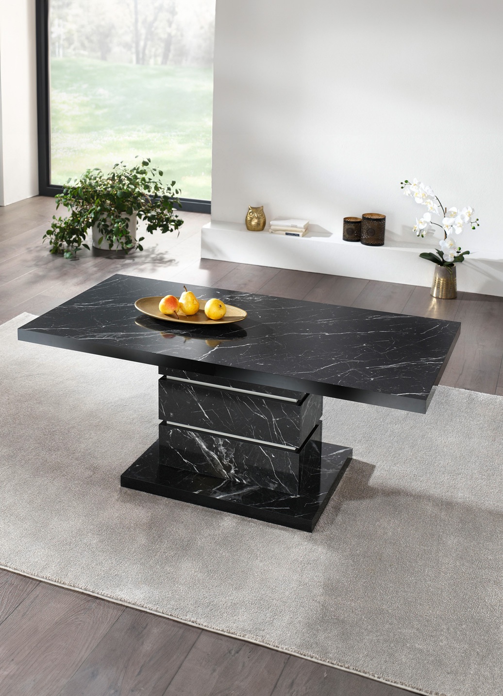 Eleganter Couchtisch mit Marmor-Optik