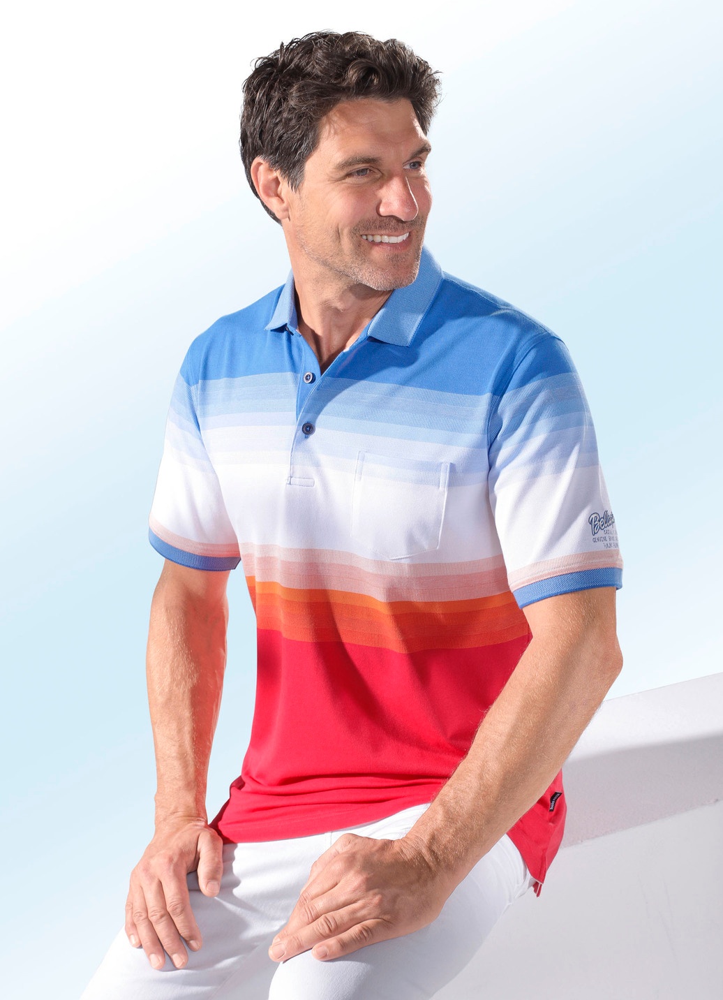 „Hajo“ Poloshirt mit kurzer Knopfleiste