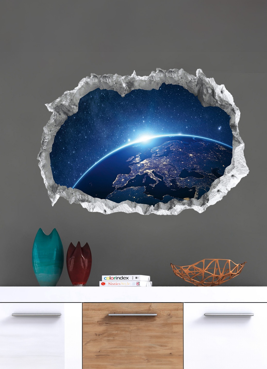 3D-Wandtattoo Galaxy nachtleuchtend