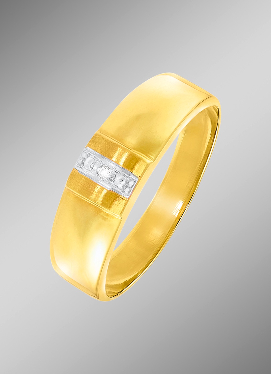 Toller Damenring in Bicolor mit Diamant