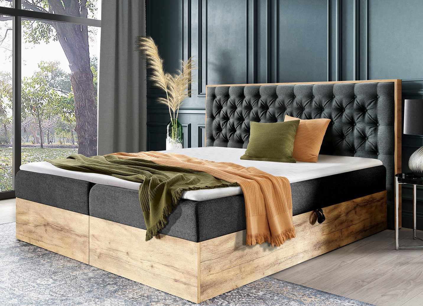 Wohndecke und Kissenbezug in toller Strickoptik