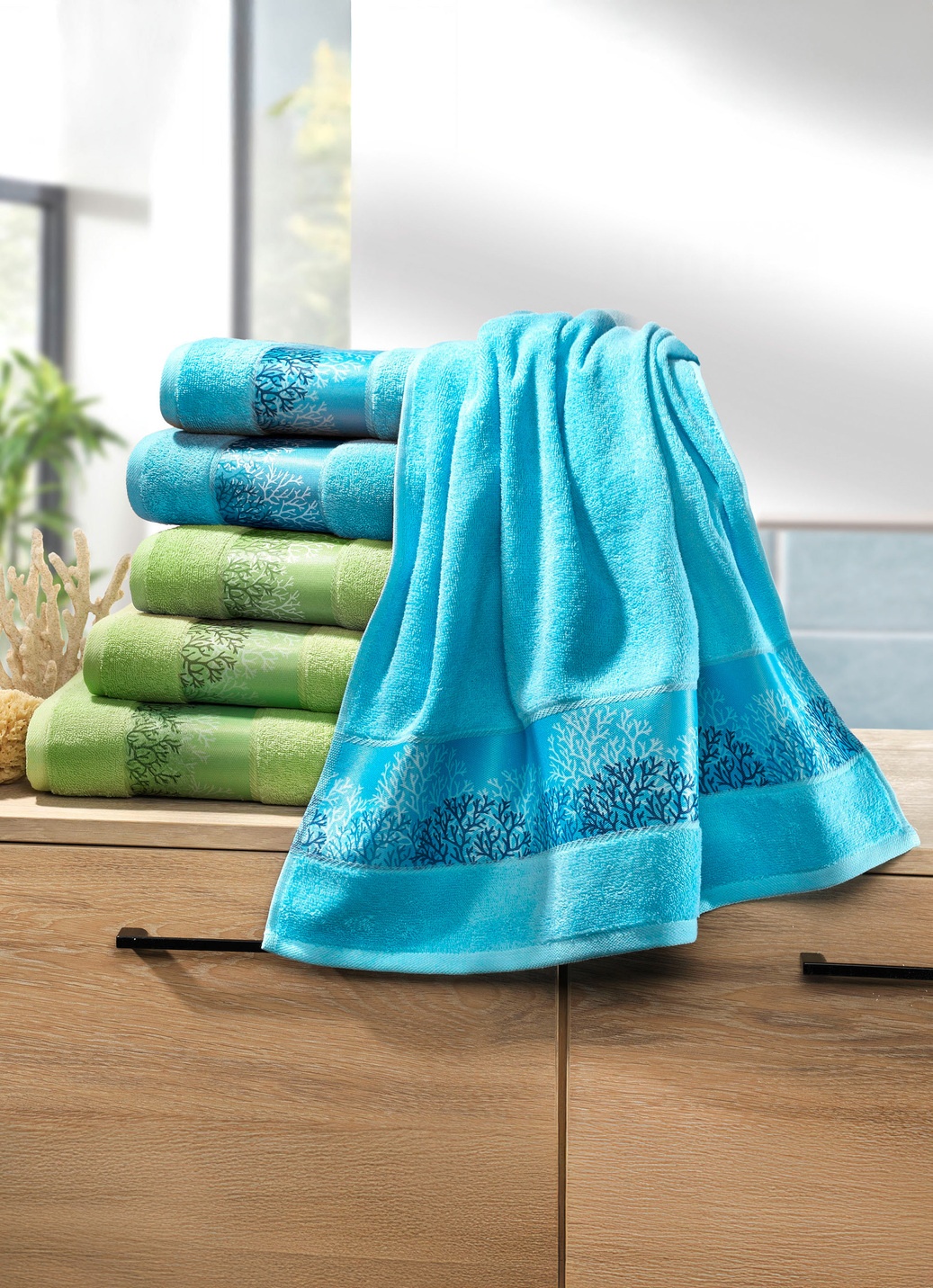 Weiche Frottier-Serie mit hochwertiger Jacquard-Bordüre
