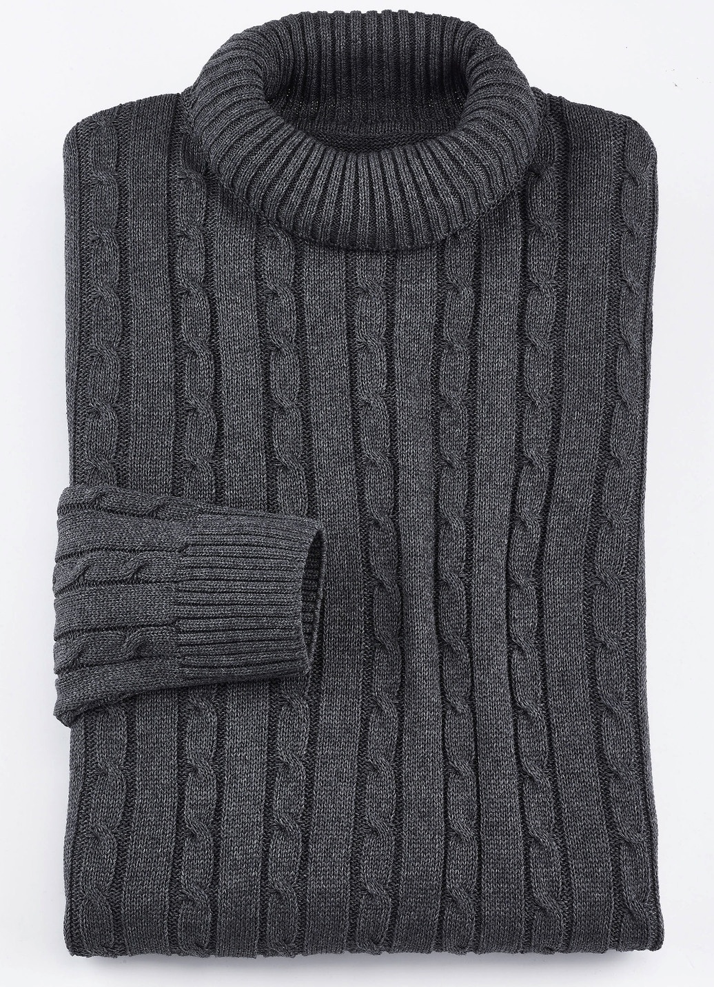Unifarbener Rollkragenpullover