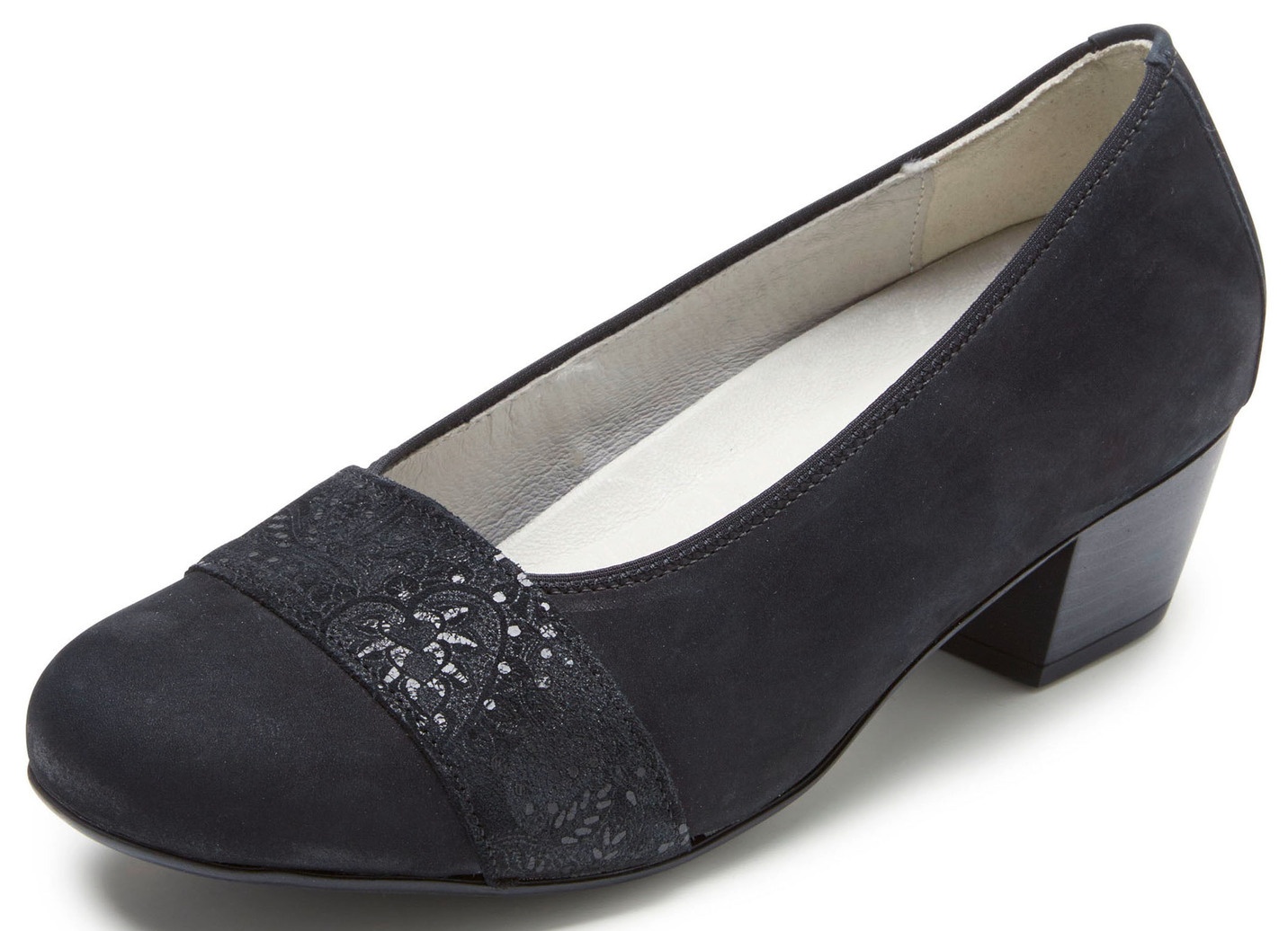 Waldläufer, bequeme Damen-Pumps, Weite K, mit herausnehmbarem Fußbett