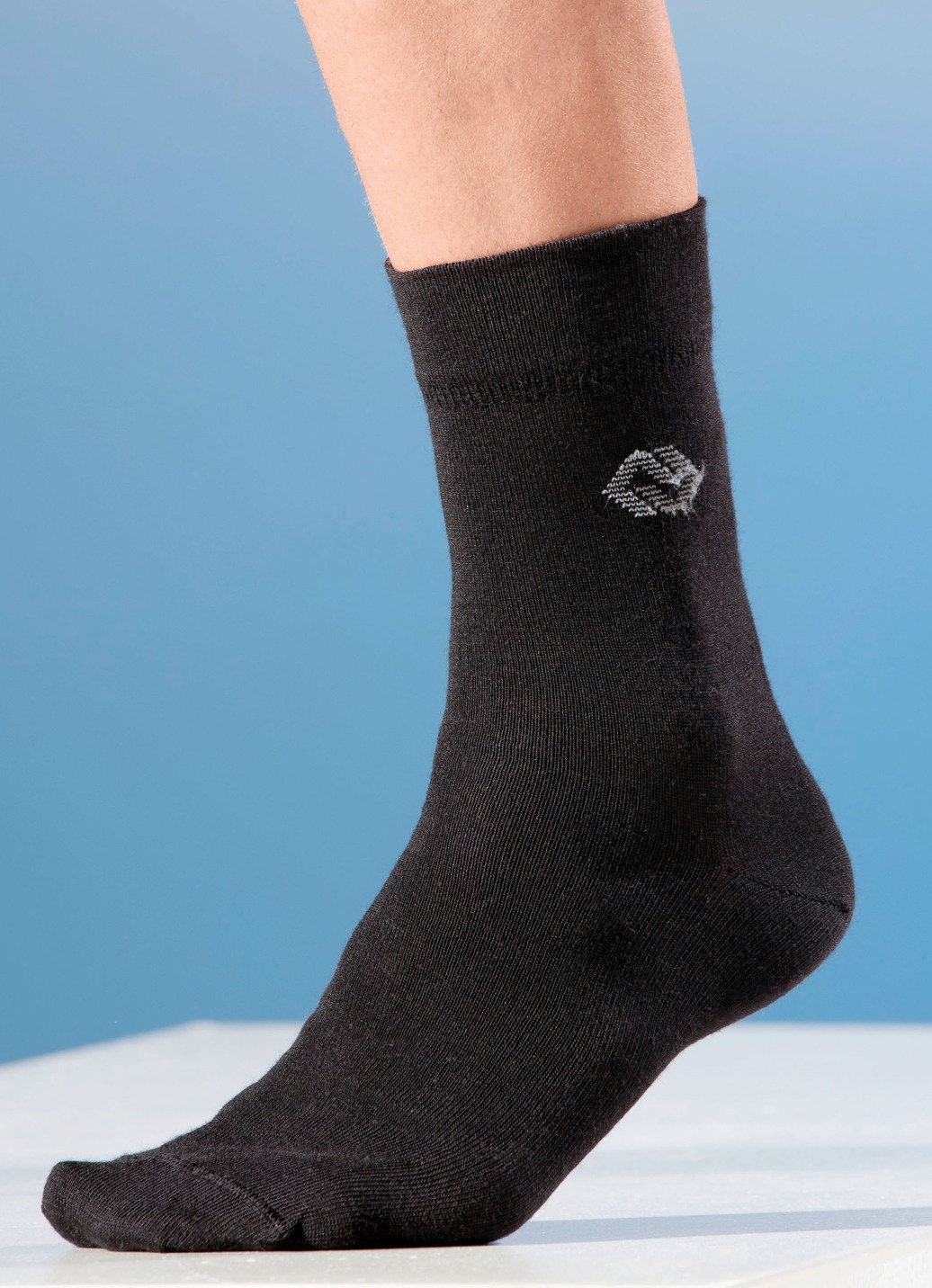 Fünferpack Socken, Schaft und Bund extra weit, mit Wolle
