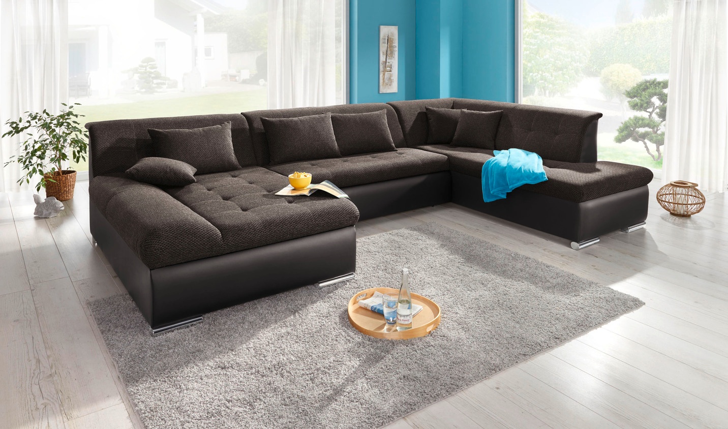 Wohnlandschaft mit Bettfunktion