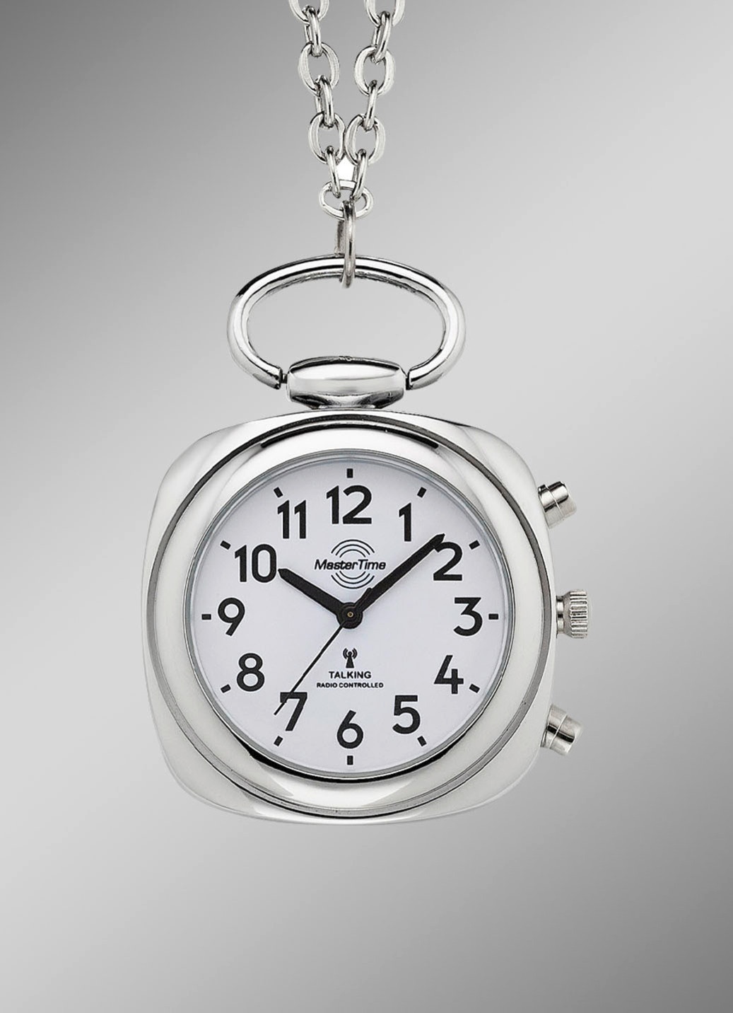 Funk-Anhängeruhr mit sprechender Zeitansage auf Knopfdruck