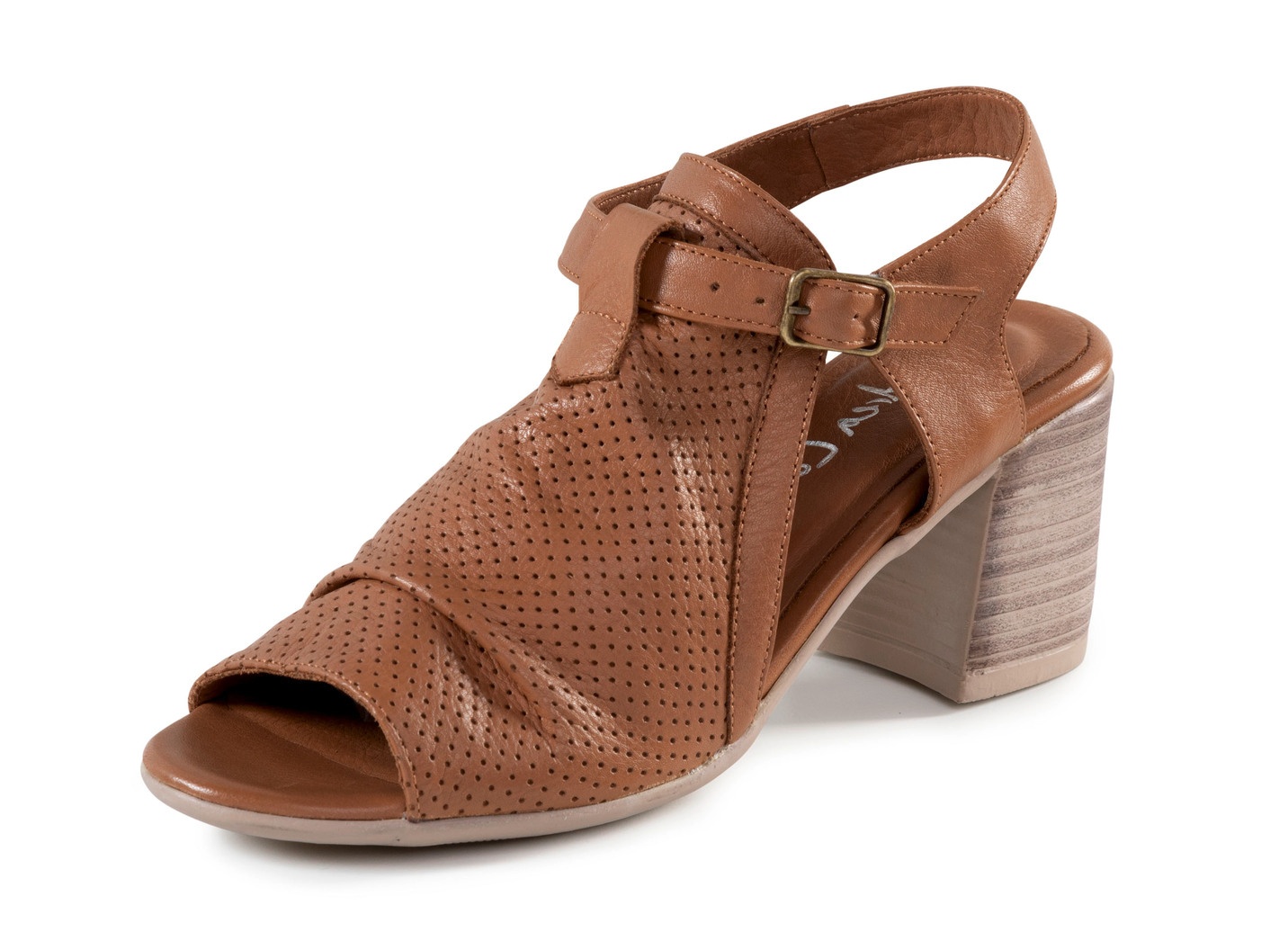 Andrea Conti Sandalette mit Zier-Perforation