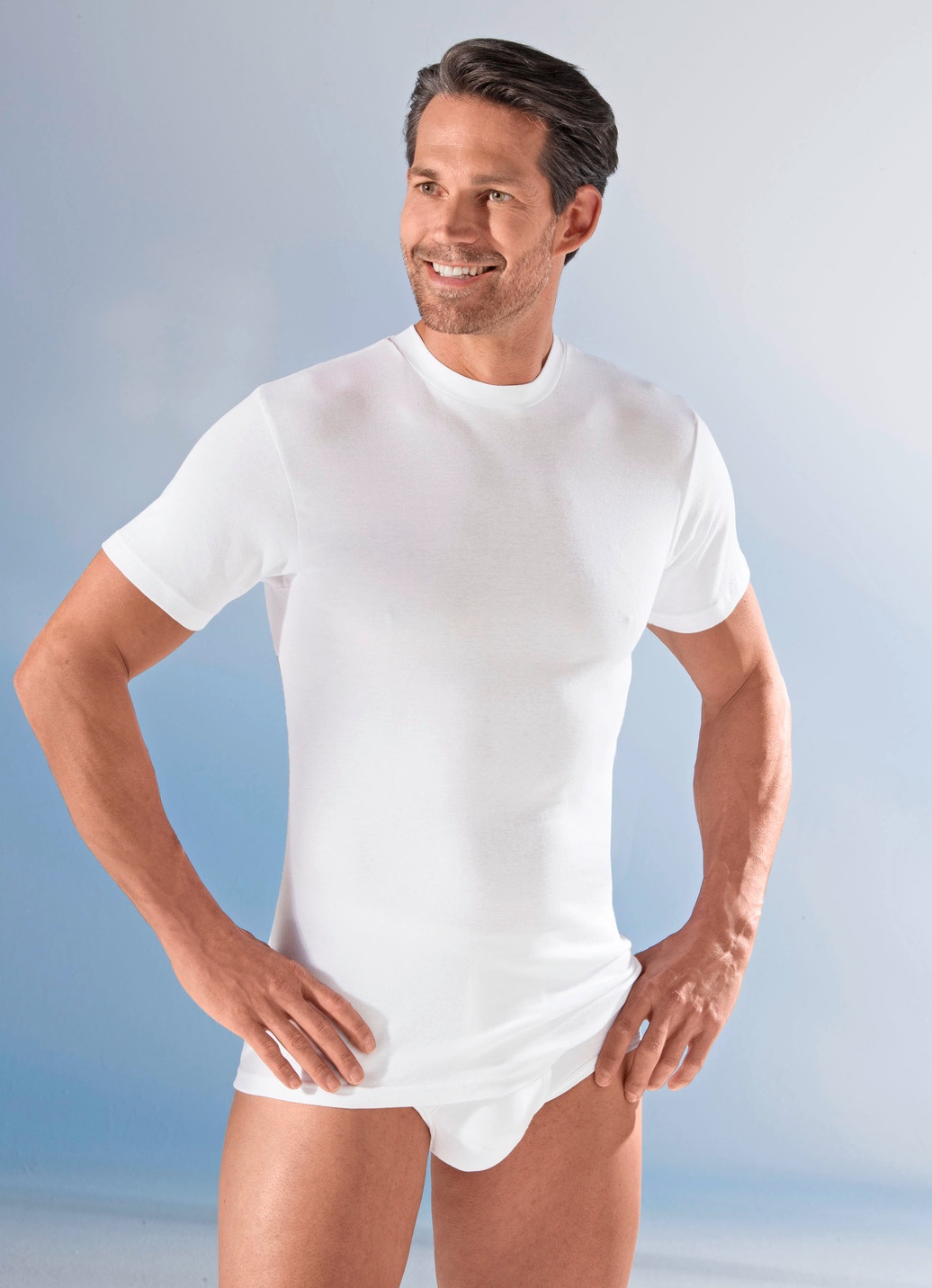 Mey Noblesse Zweierpack Shirts aus Feinripp, weiß