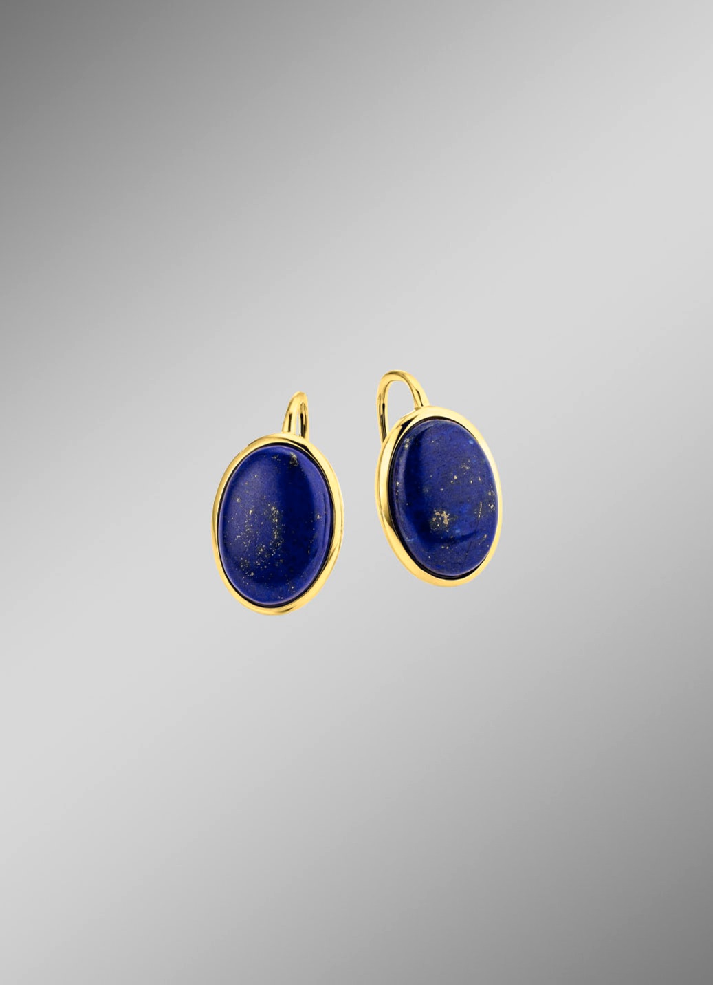 Vergoldete Ohrringe mit Lapislazuli
