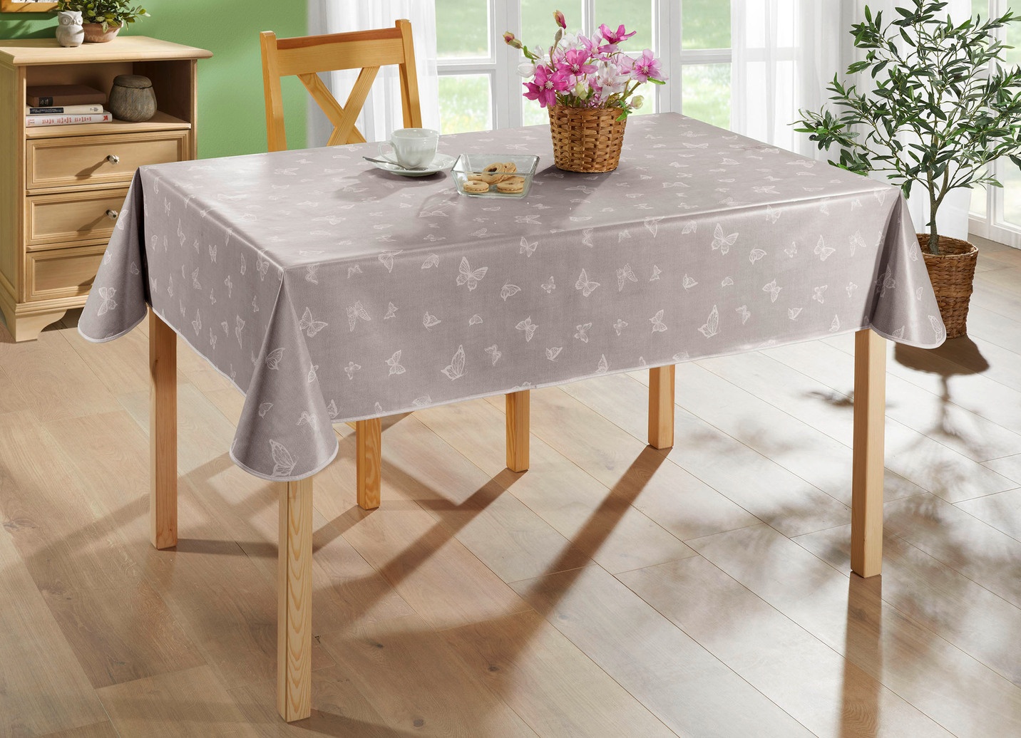 Abwaschbare Wachstuch-Tischdecke