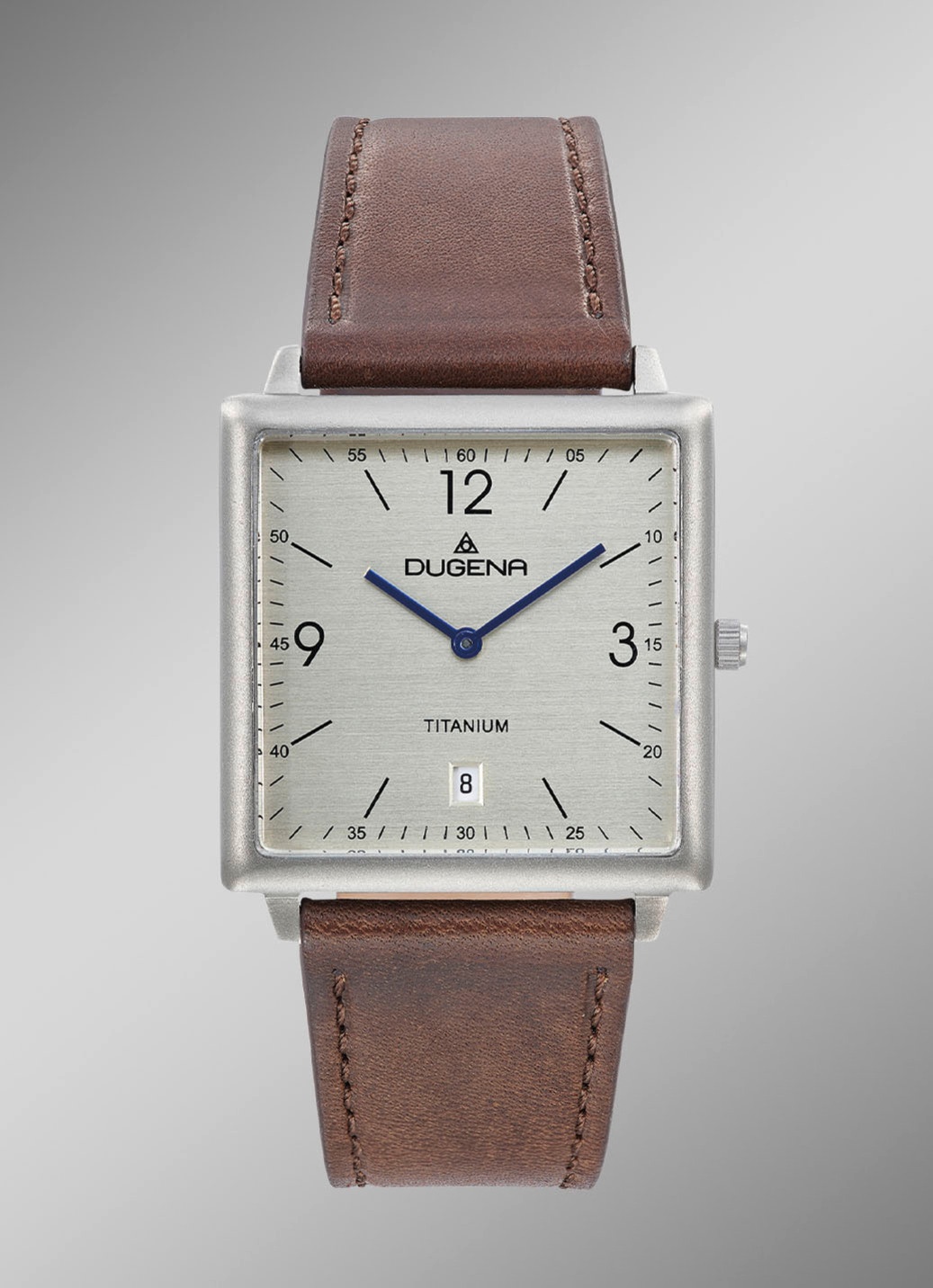 Dugena-Quartz-Herrenuhr mit robustem Titangehäuse