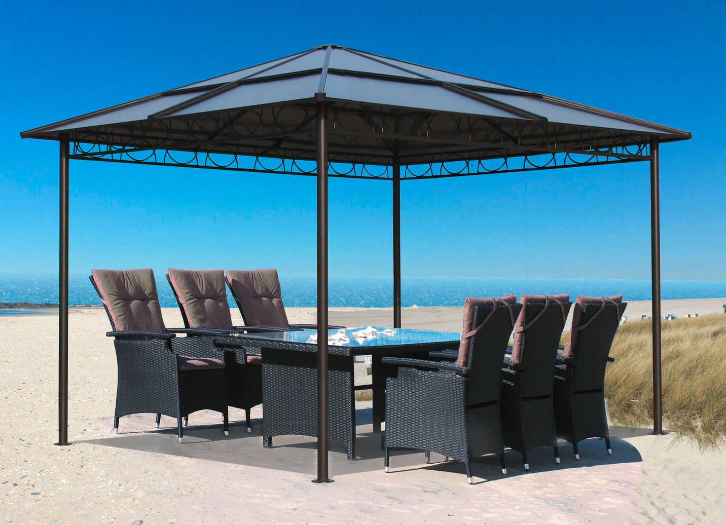 Stilvoller Hardtop-Pavillon