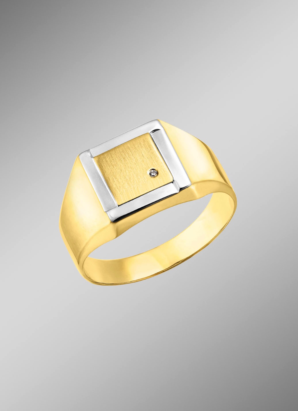 Herrenring in Bicolor-Design