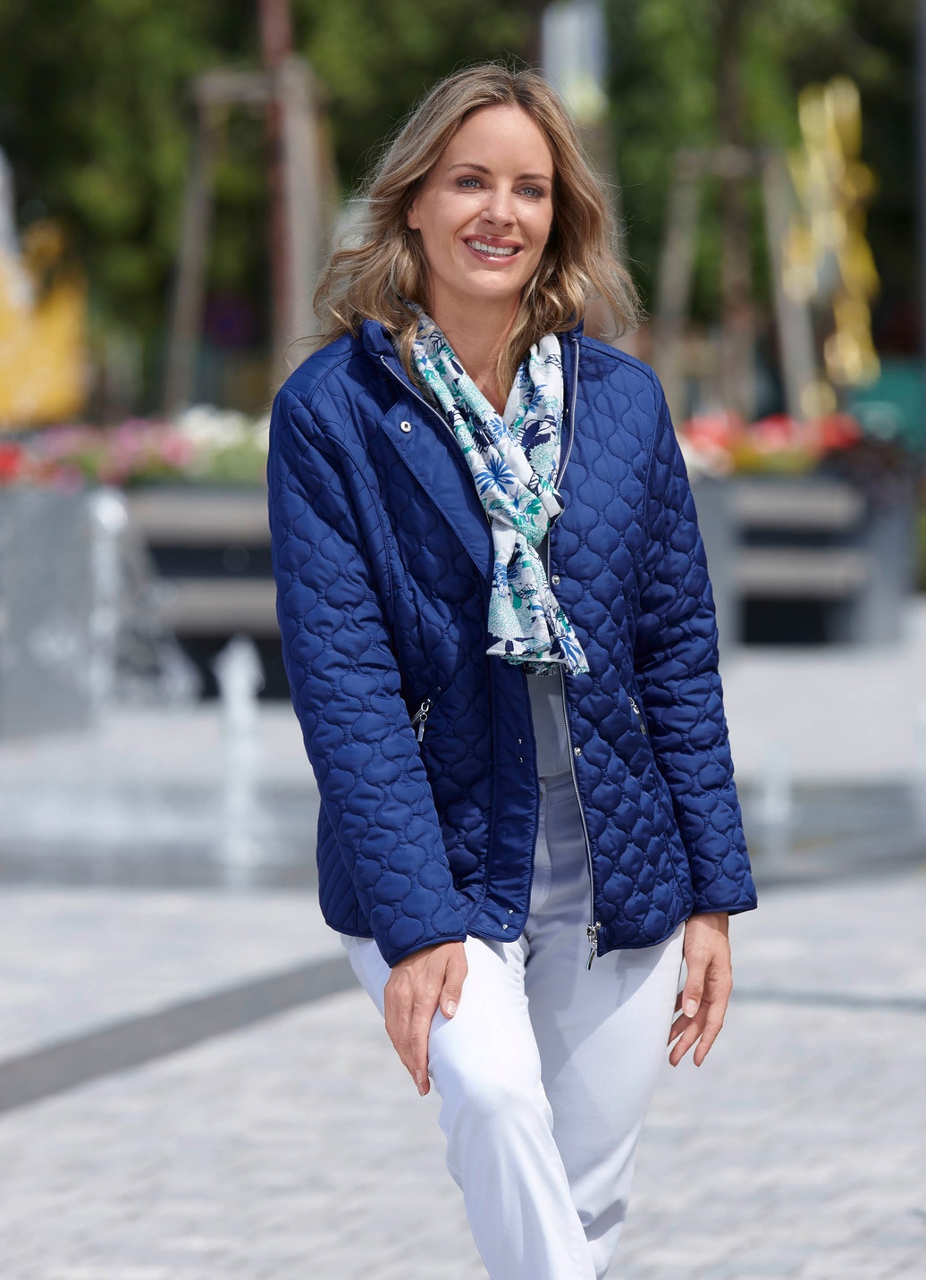 Funktionsjacke mit interessantem Stepp