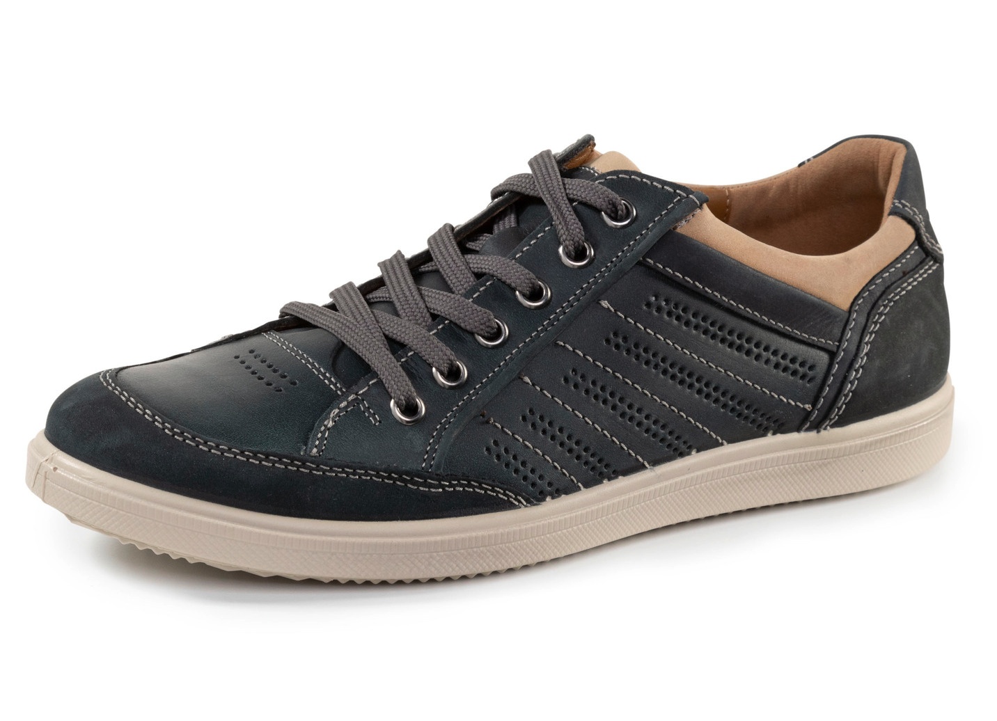 GINO Galante Sneaker mit Kontrast-Besätzen und Zierlochung