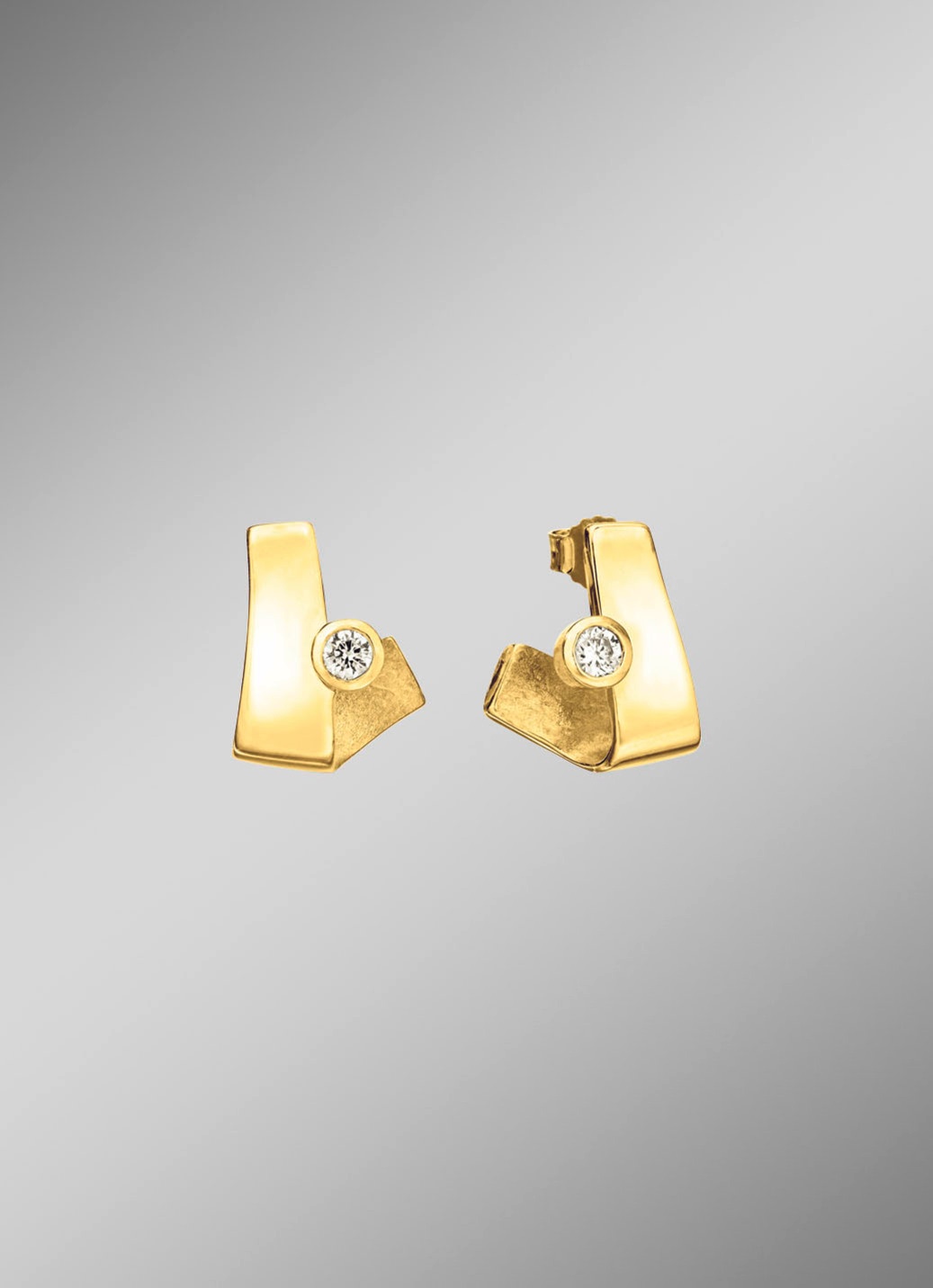 Zarte Brillanz – Ohrstecker aus edlem Gold