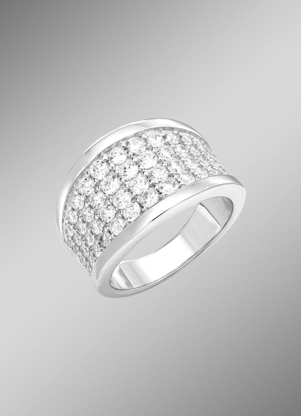 Schicker Damenring mit Zirkonia