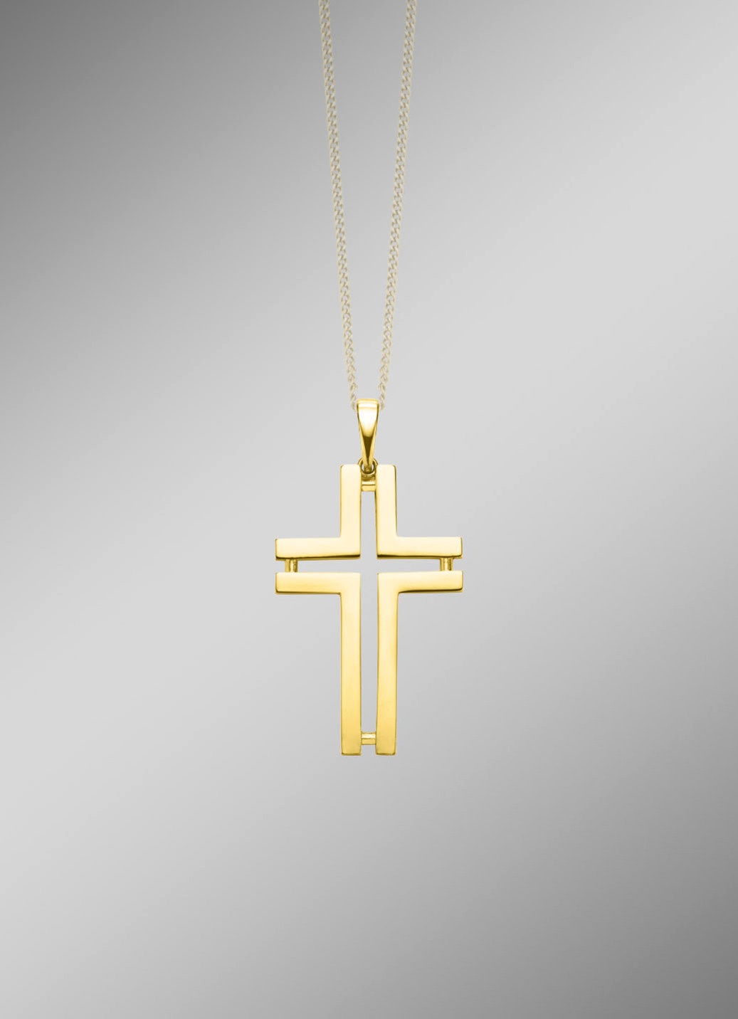 Durchbrochener Kreuz-Anhänger aus Gold