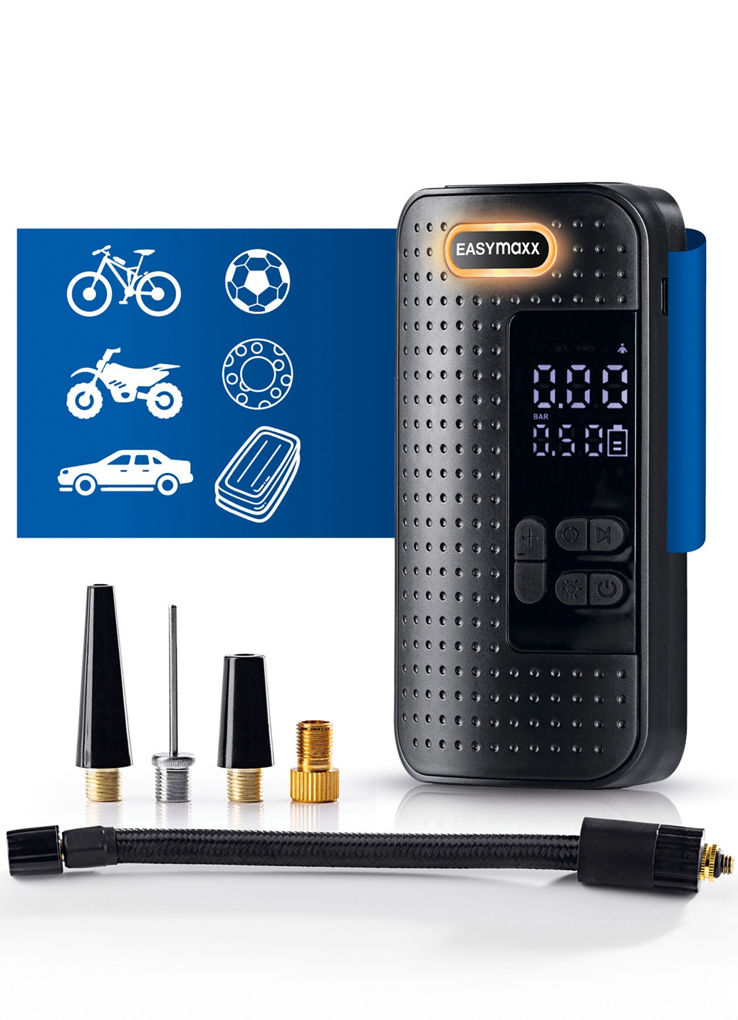 EASYmaxx Akku-Handkompressor m. LED