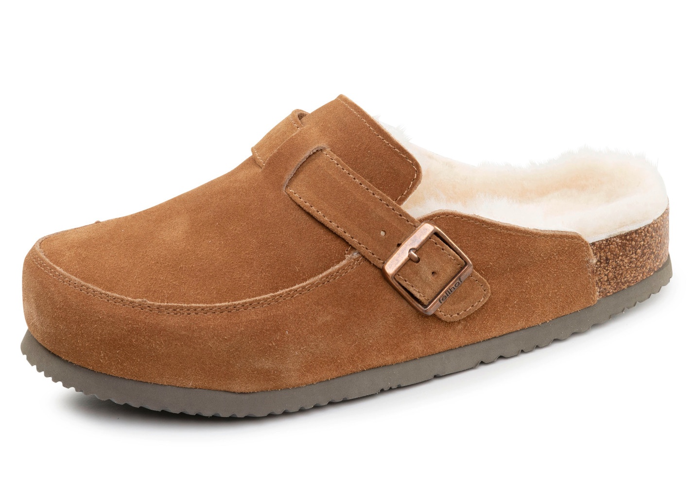 Gefütterte Herren-Clogs, mit Lammfell