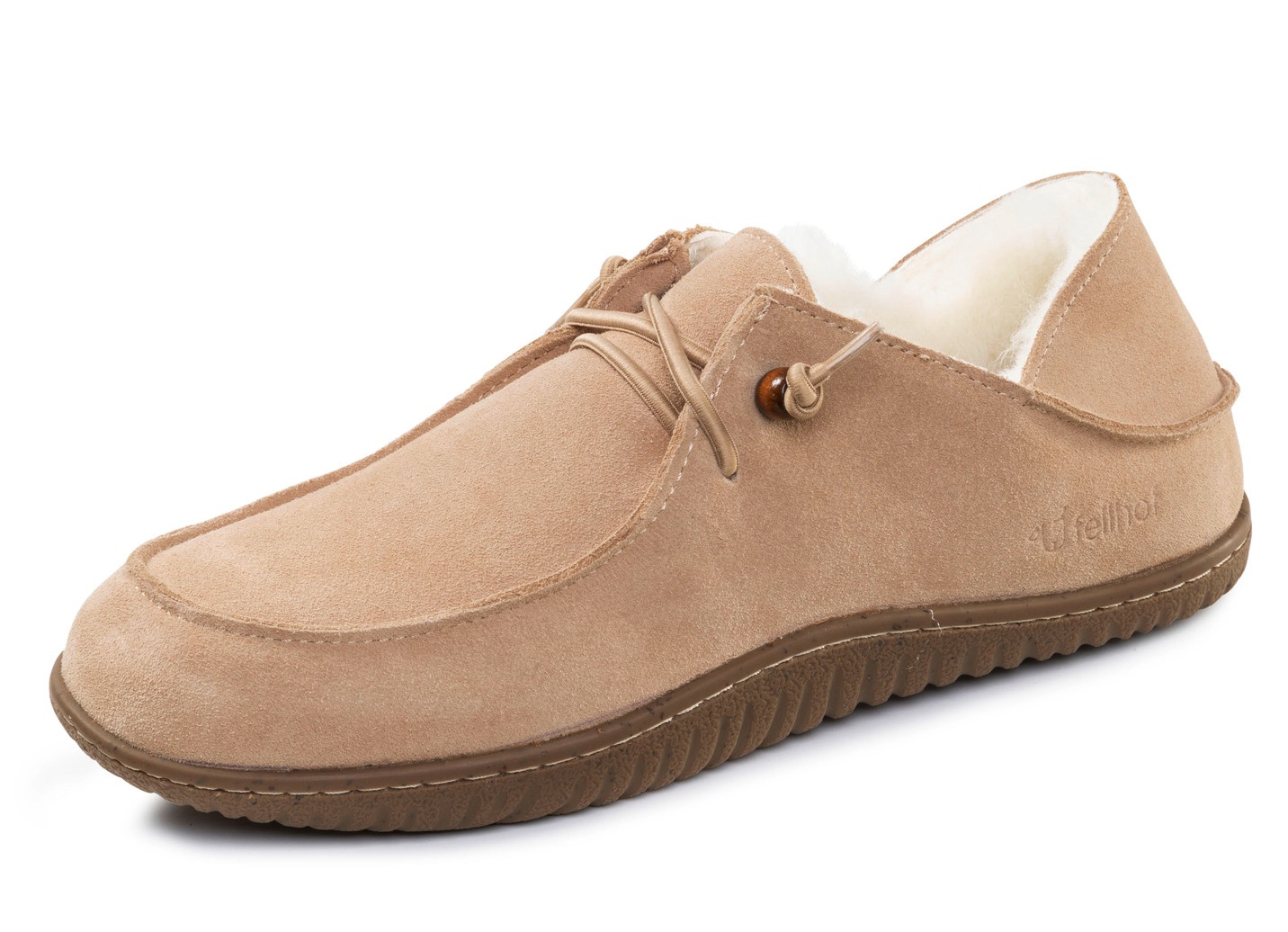 Gefütterte Herren-Slipper, Winterschuhe, mit Lammfell