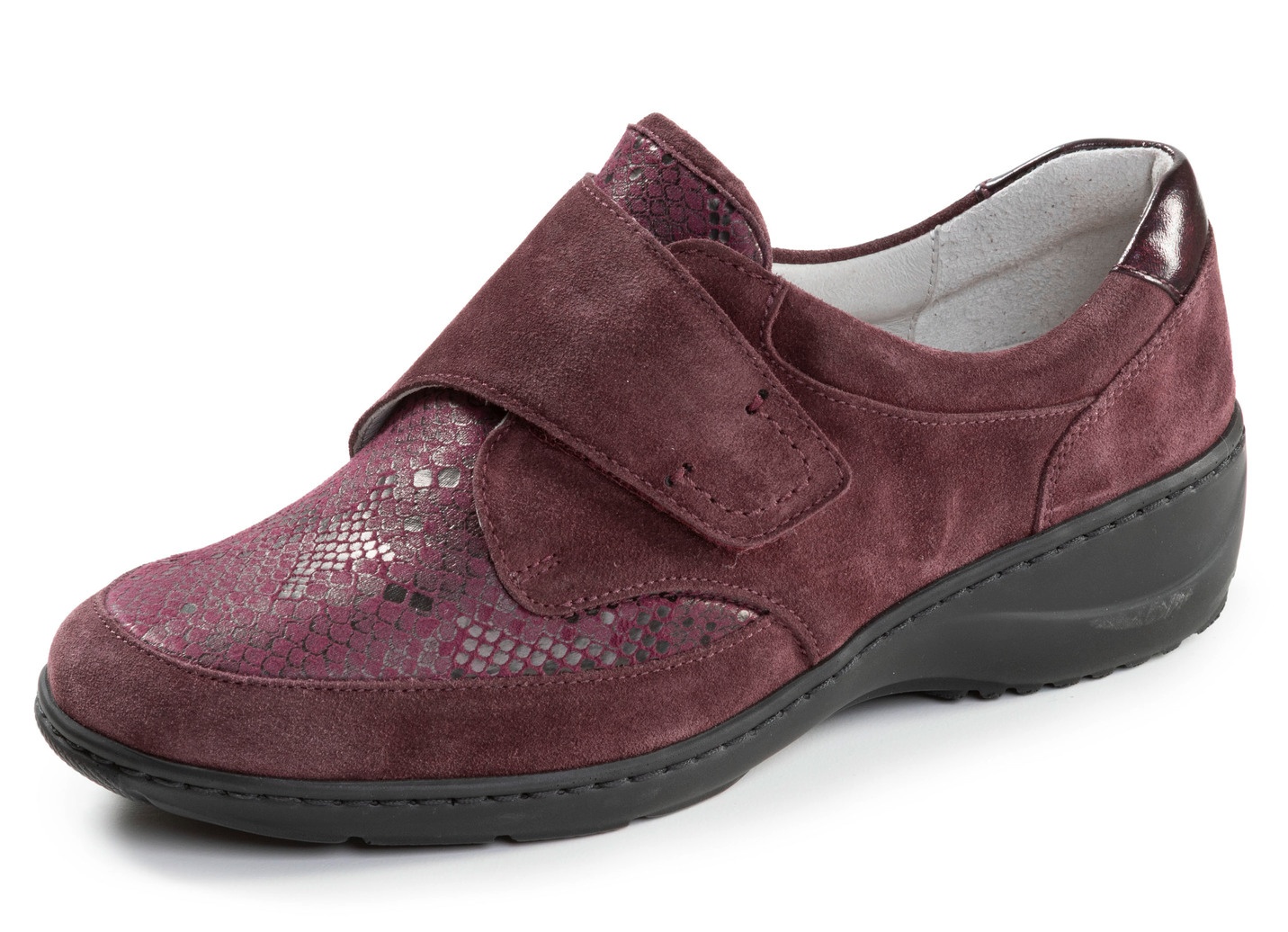 Waldläufer, bequeme Damen-Slipper, Weite K, mit herausnehmbarem Fußbett