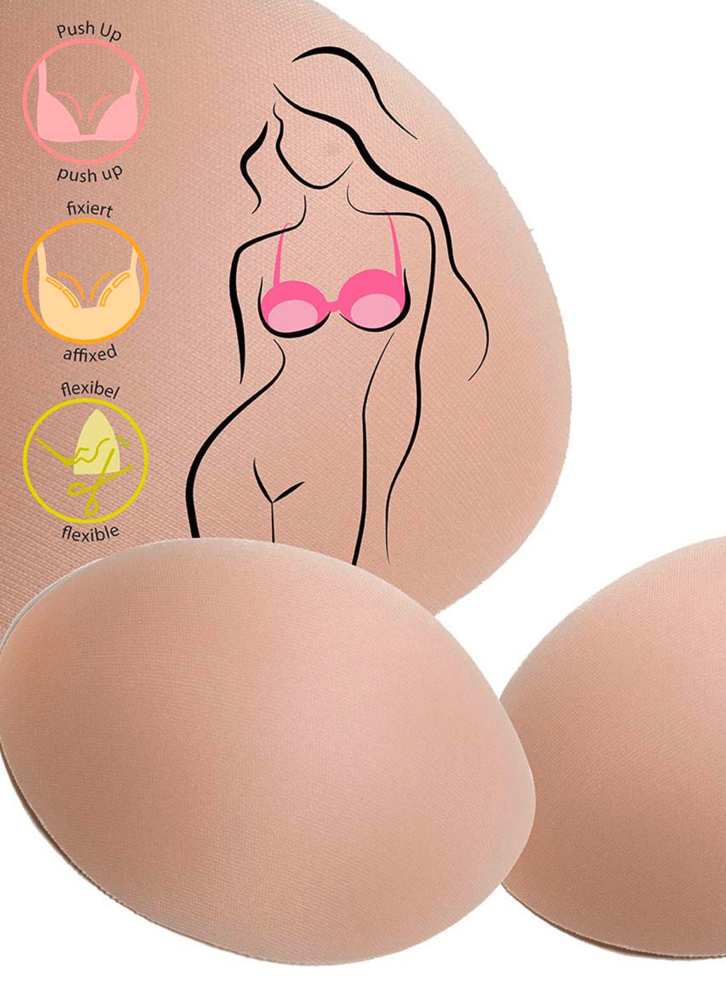 Miss Perfect Wow 2 Go-Eine-Größe-mehr-BH-Einlagen