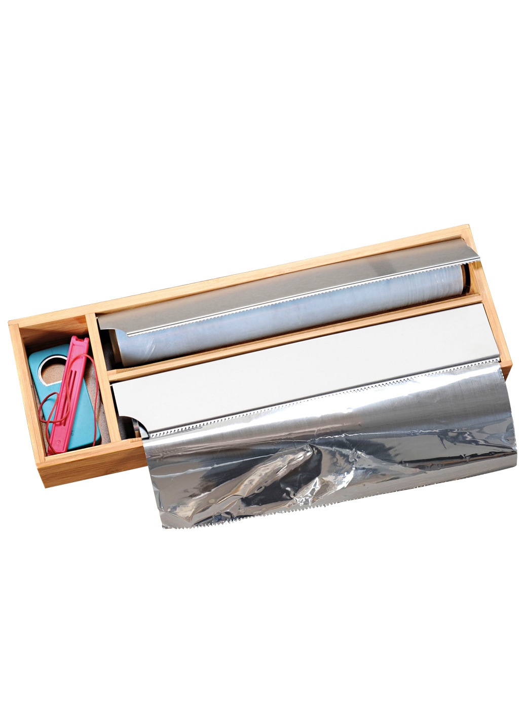 Folienspender aus Bambus