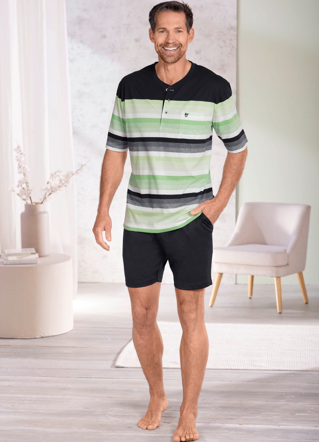 Hajo Klima-Komfort Shorty mit Knopfleiste