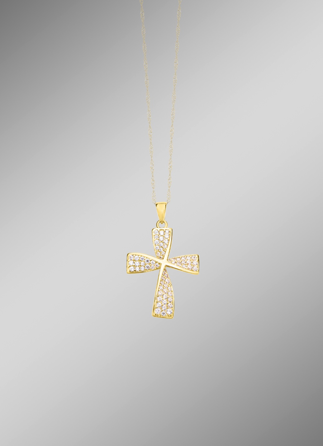 Wundervoller Kreuz-Anhänger mit Zirkonia