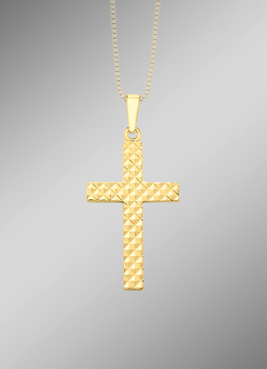 Kreuz-Anhänger mit Diamantmuster
