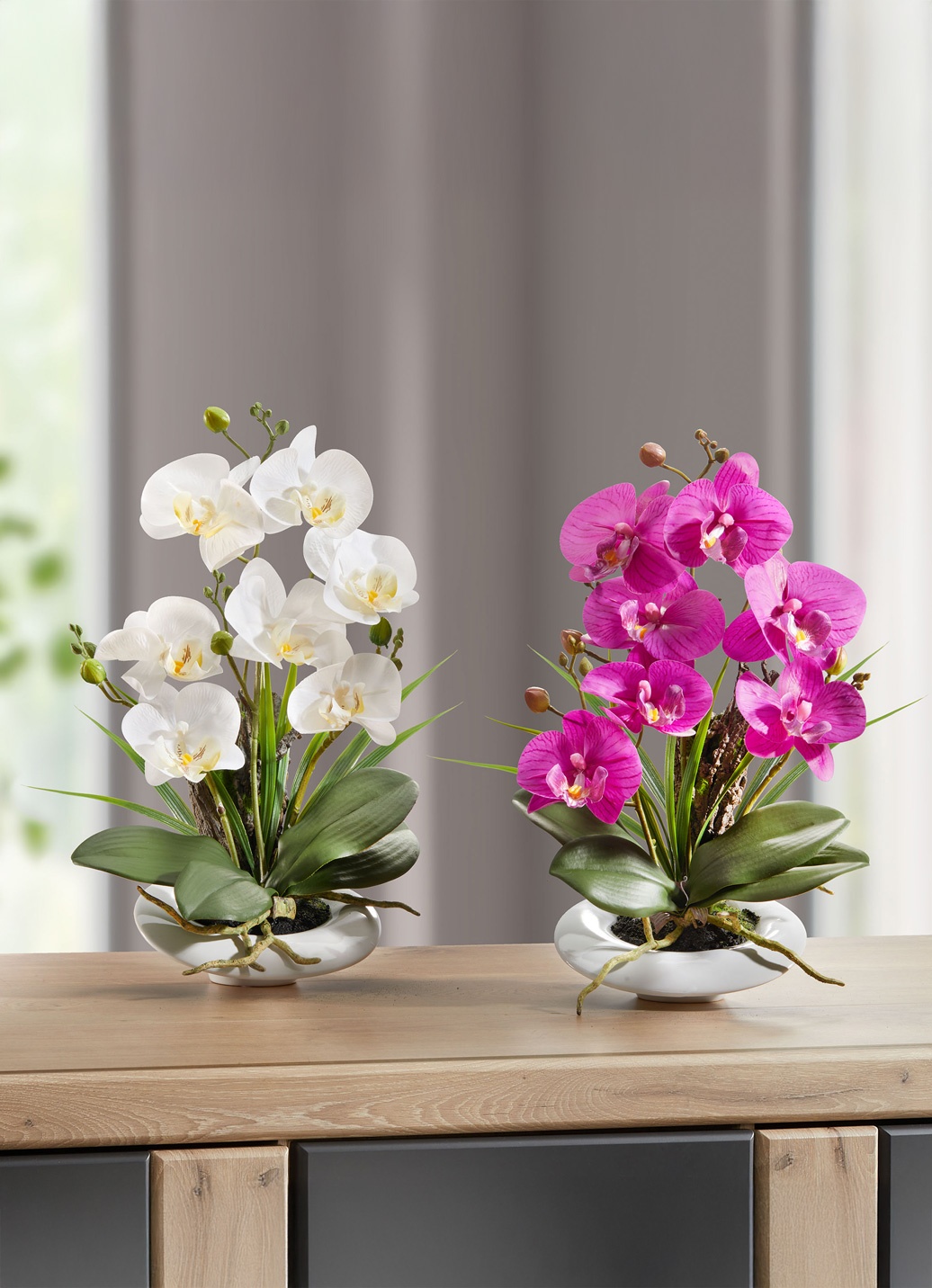 Orchidee in Keramikschale