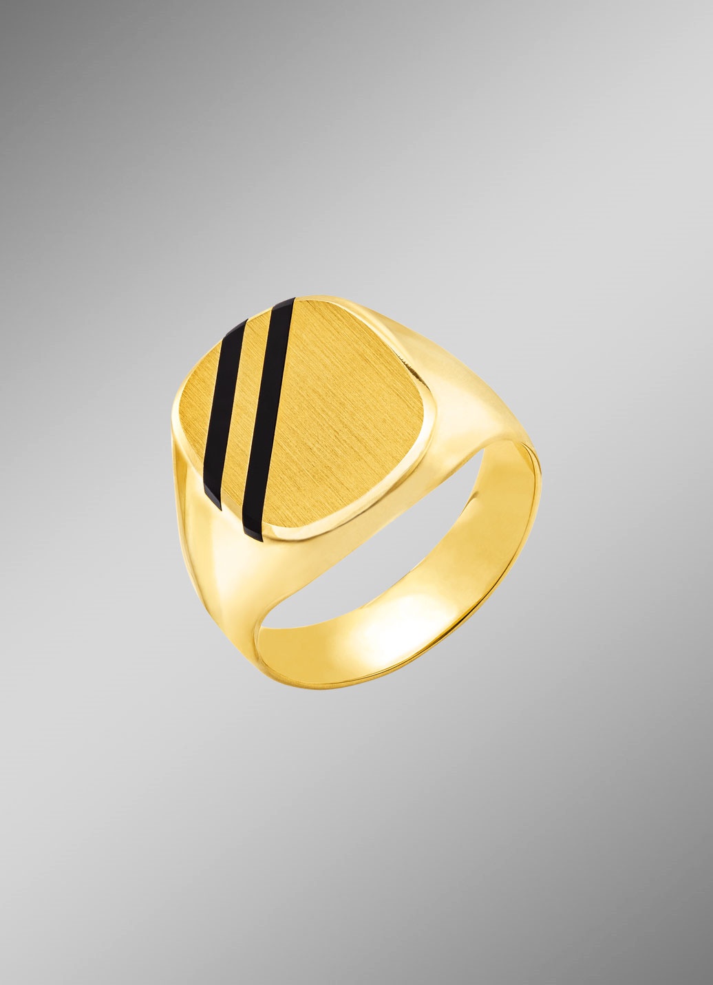 Herrenring mit echt Onyx