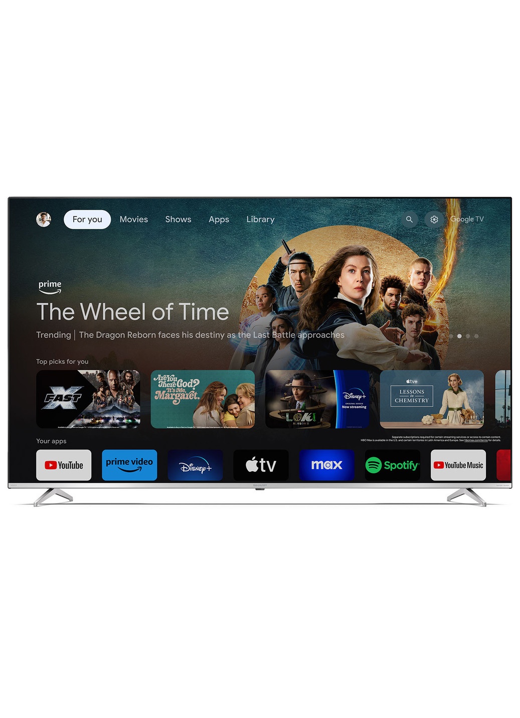 Sharp 70GP6260E 4K Ultra HD QLED Google Fernseher