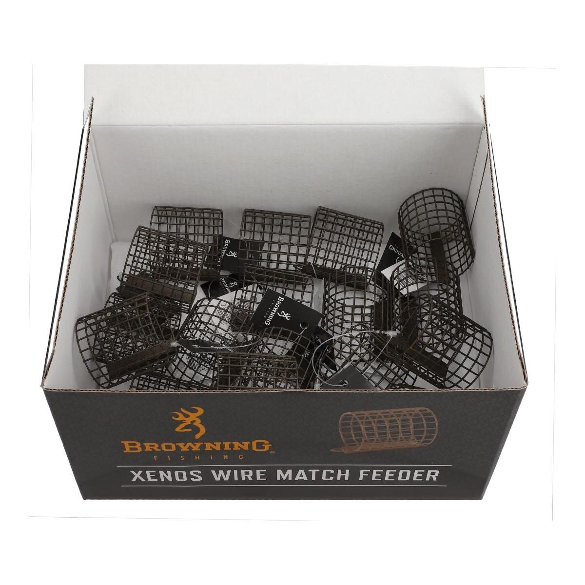 20x Browning Futterkorb Xenos Wire Match Feeder Futterkorb Feederfischen Grundangeln Bulk XXL Packung