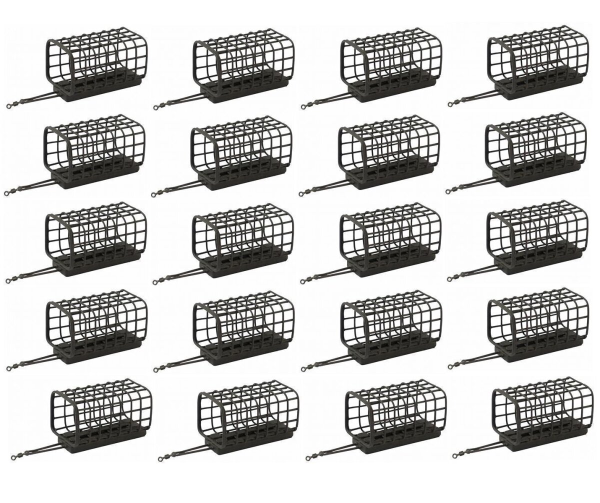 20x Daiwa Futterkorb N’Zon Square Cage Feeder XXL Packungen 20g – 120g Futterkörbe