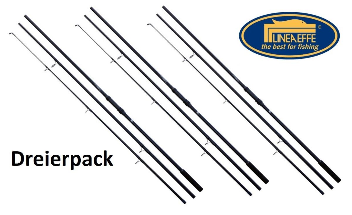 3x Lineaeffe Carp Seeker Karpfenrute 3,60m / 3,00lbs / 3-teilig Karpfenangel Karpfenset