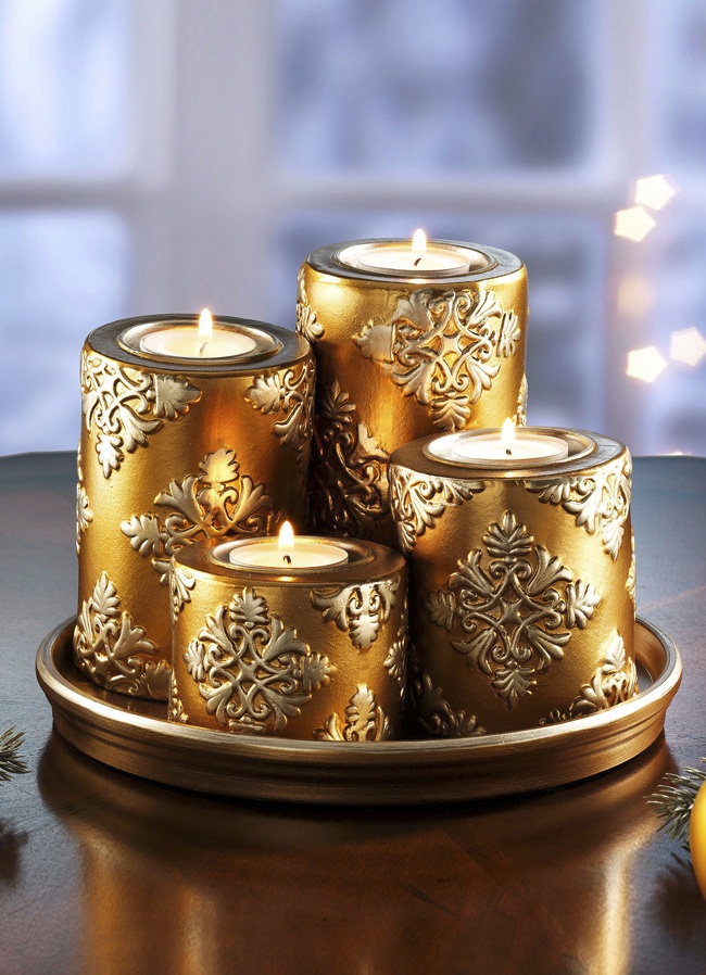 Adventsteelichthalter aus Keramik