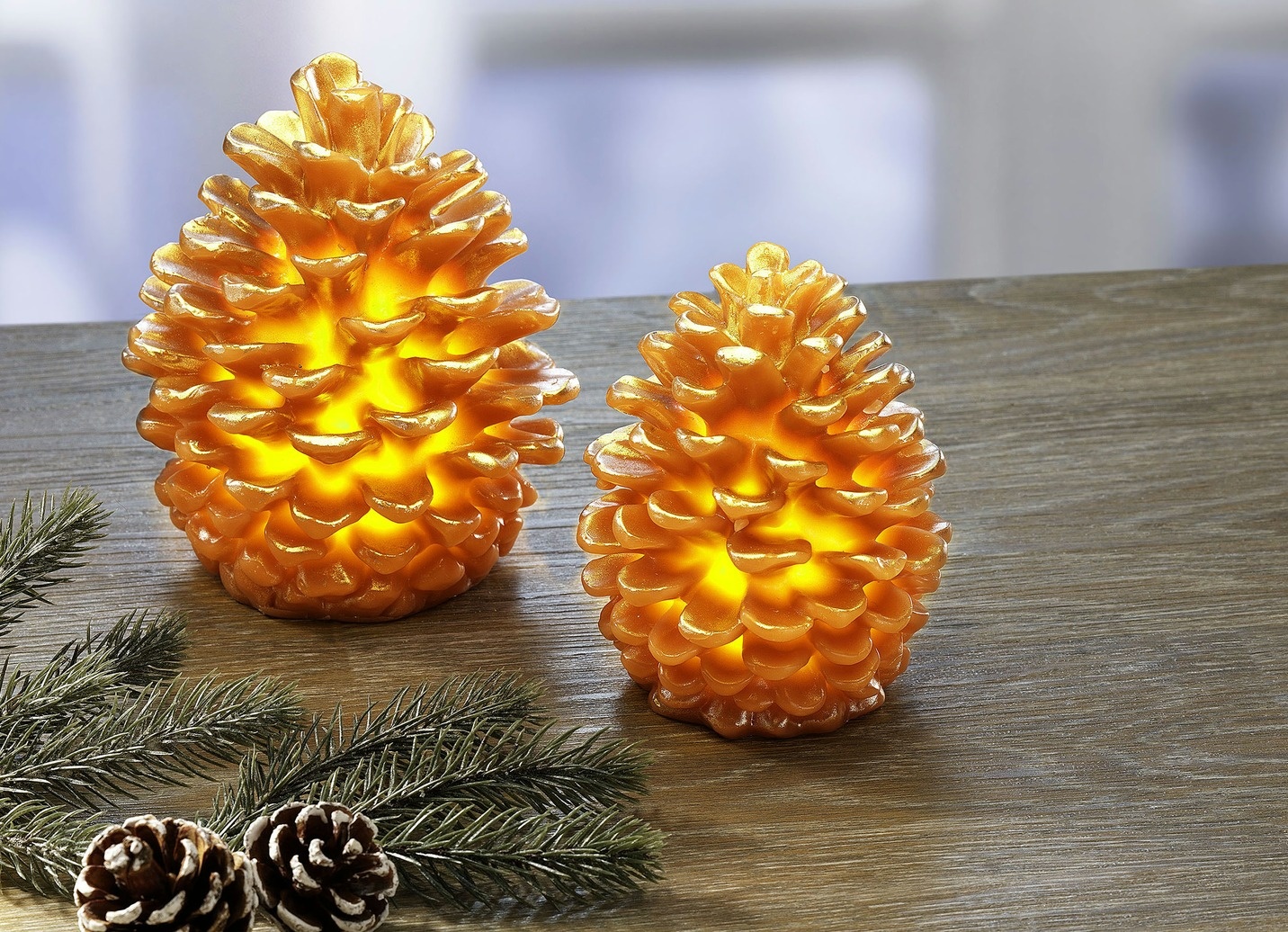LED-Zapfen mit Flackereffekt, 2er-Set